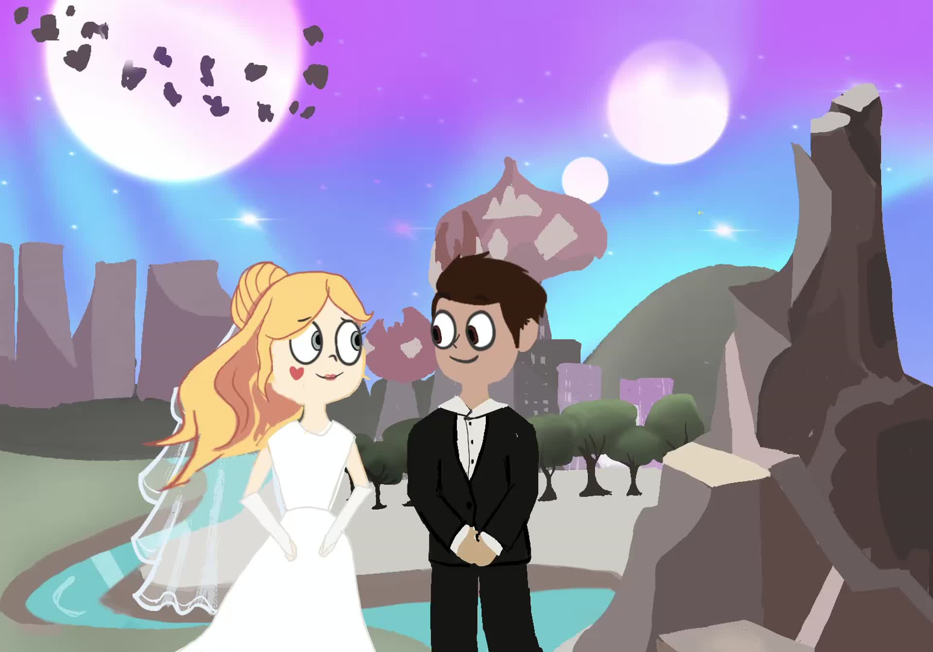 Starco Düğünü — Animasyonlu Fan Art — Hareket · İllüstrasyon · buse tugba İllüstrasyon & Motion